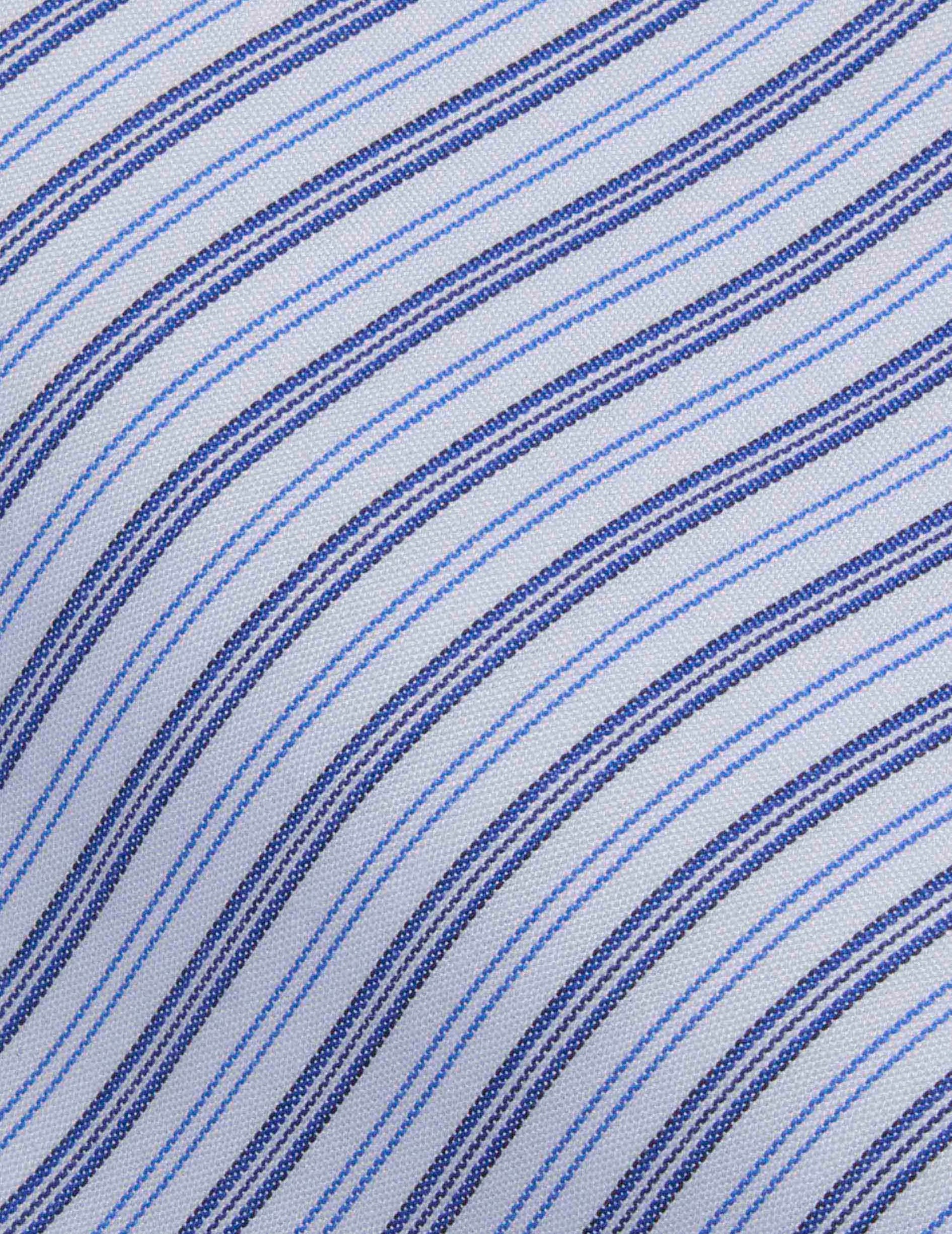 Blue striped semi-fitted shirt - Poplin - Figaret Collar#2