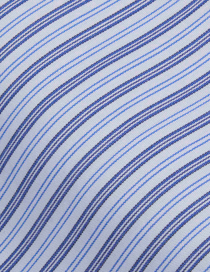 Blue striped semi-fitted shirt