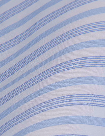 Blue striped semi-fitted shirt