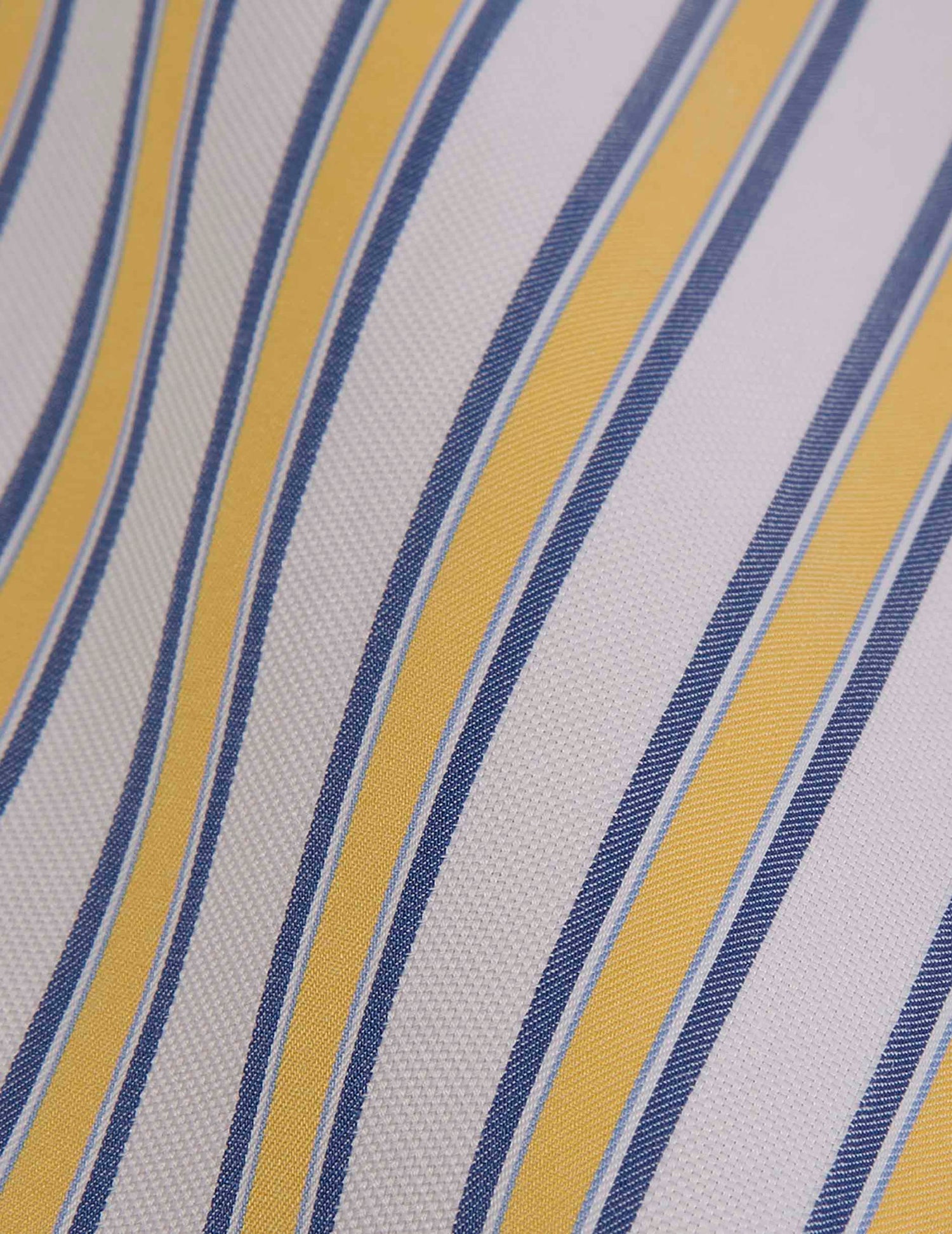 Yellow striped semi-fitted shirt - Dobby - Figaret Collar#3