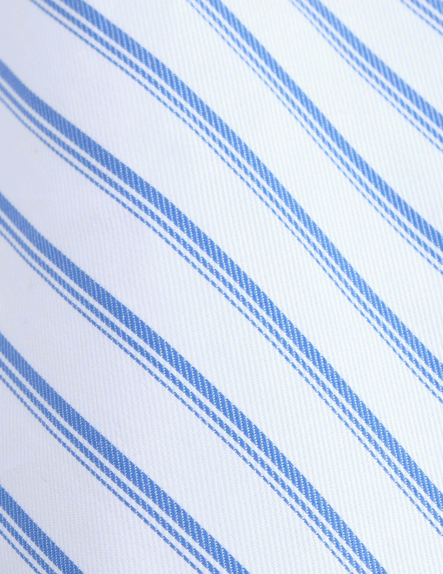 Chemise semi-ajusté rayée bleue - Twill - Col Figaret#2