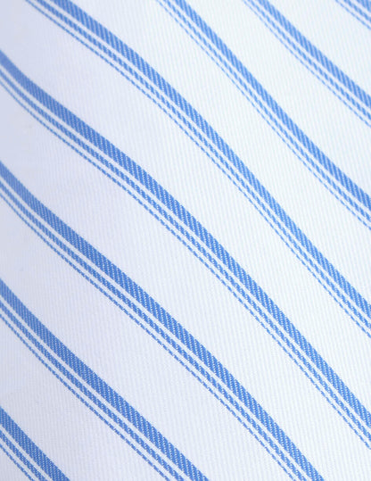 Chemise semi-ajusté rayée bleue