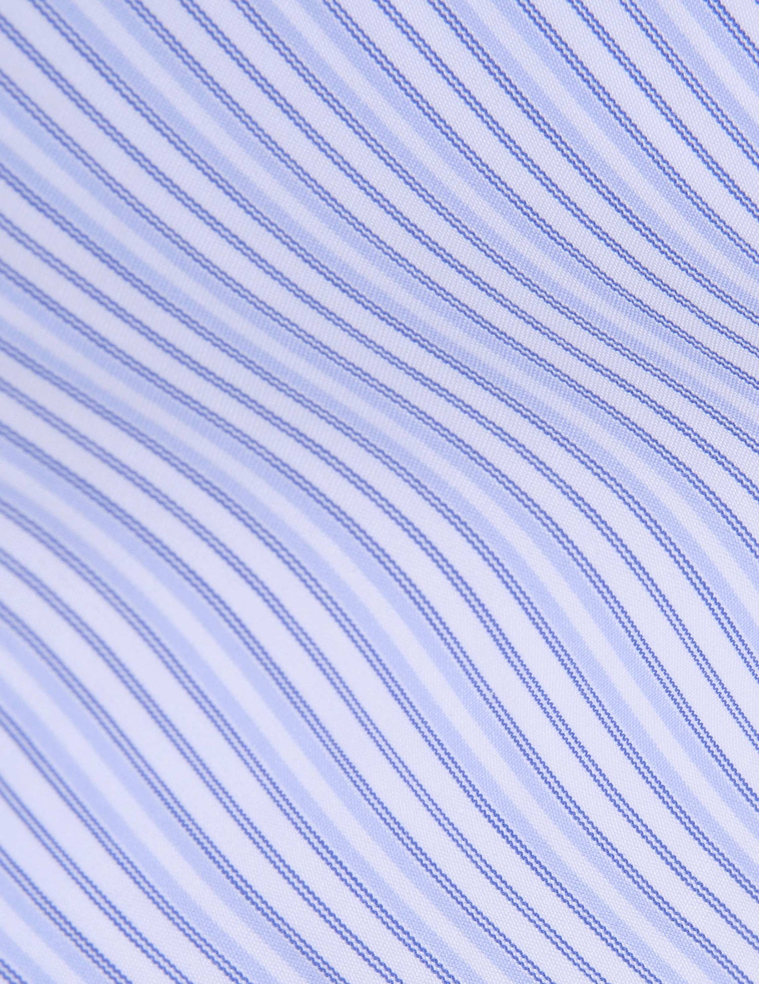 Striped blue semi-fitted shirt - Poplin - Figaret Collar#2