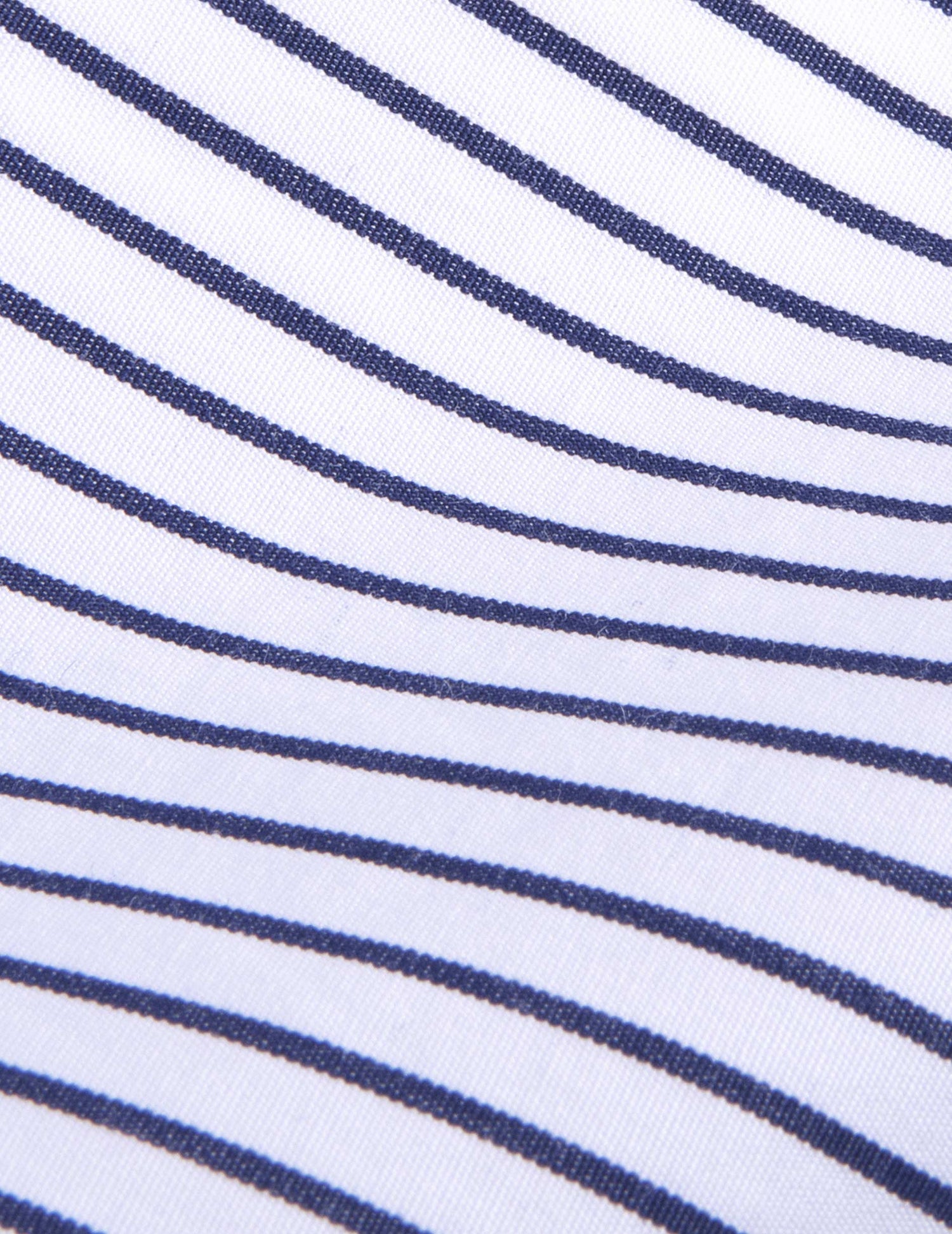 Navy blue striped fitted shirt - Poplin - END Collar#2