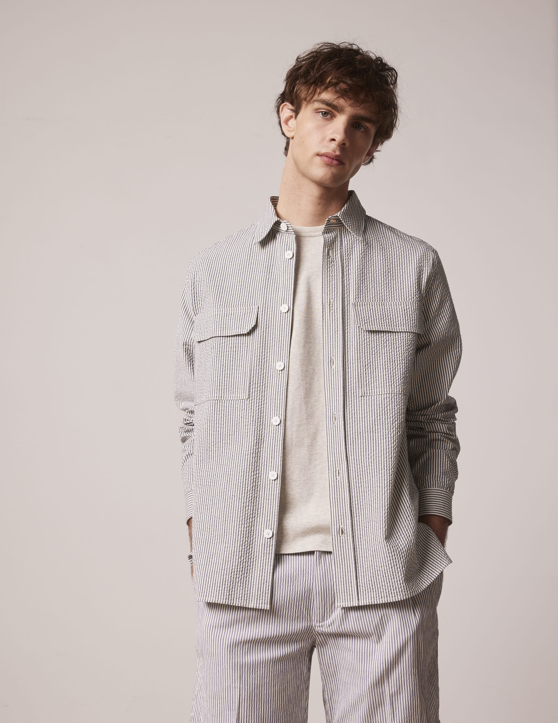 Blue striped Florian shirt