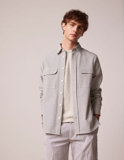 Blue striped Florian shirt