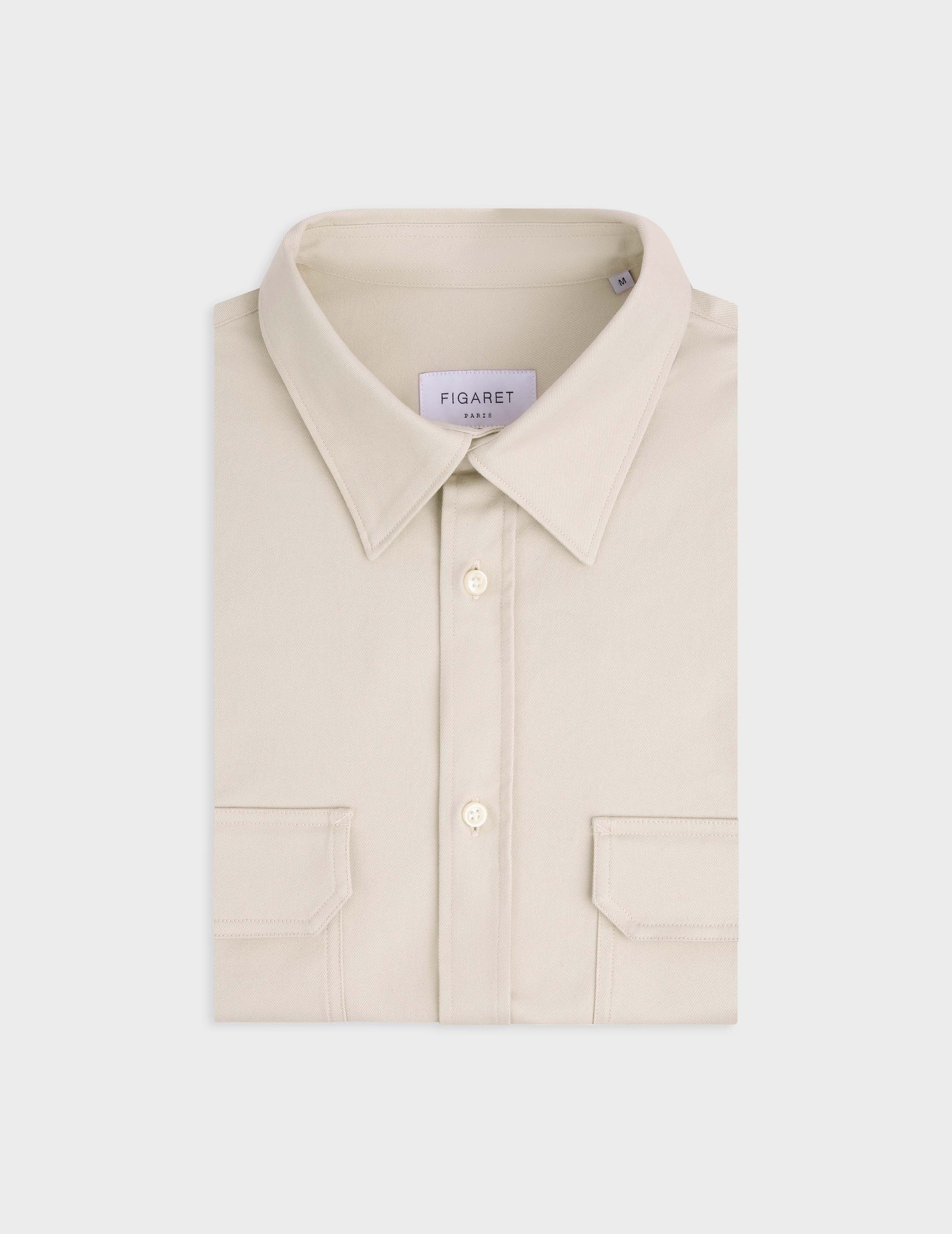 Beige Florian shirt - Twill - French Collar