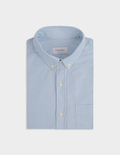 Turquoise striped Gabriel shirt