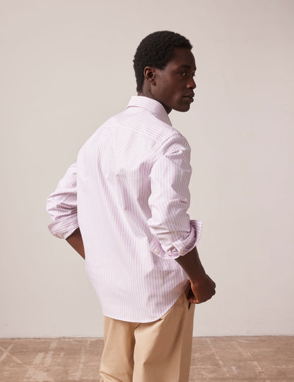 Pink striped Gaspard shirt