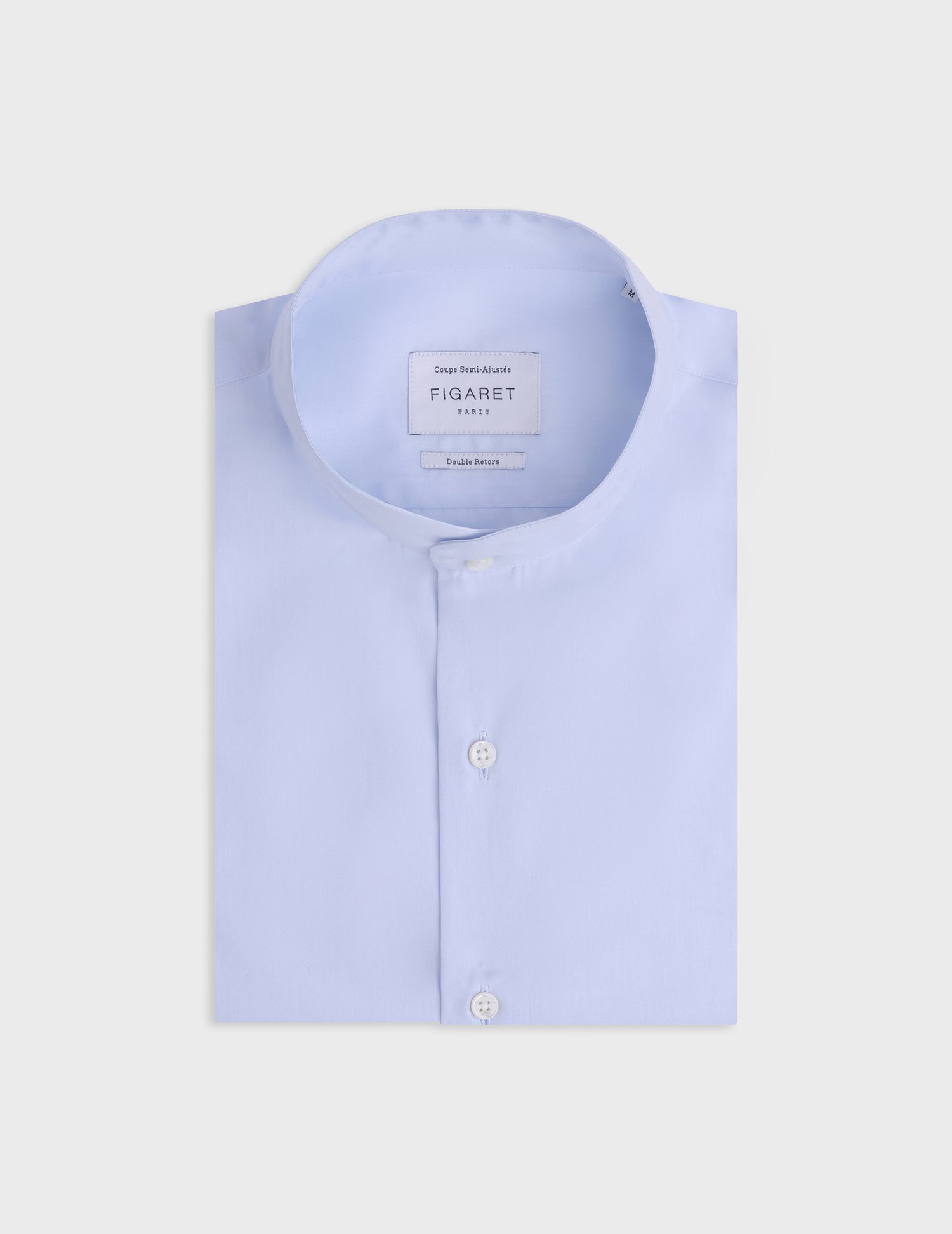 Blue Herwin shirt - Poplin - Officer Collar