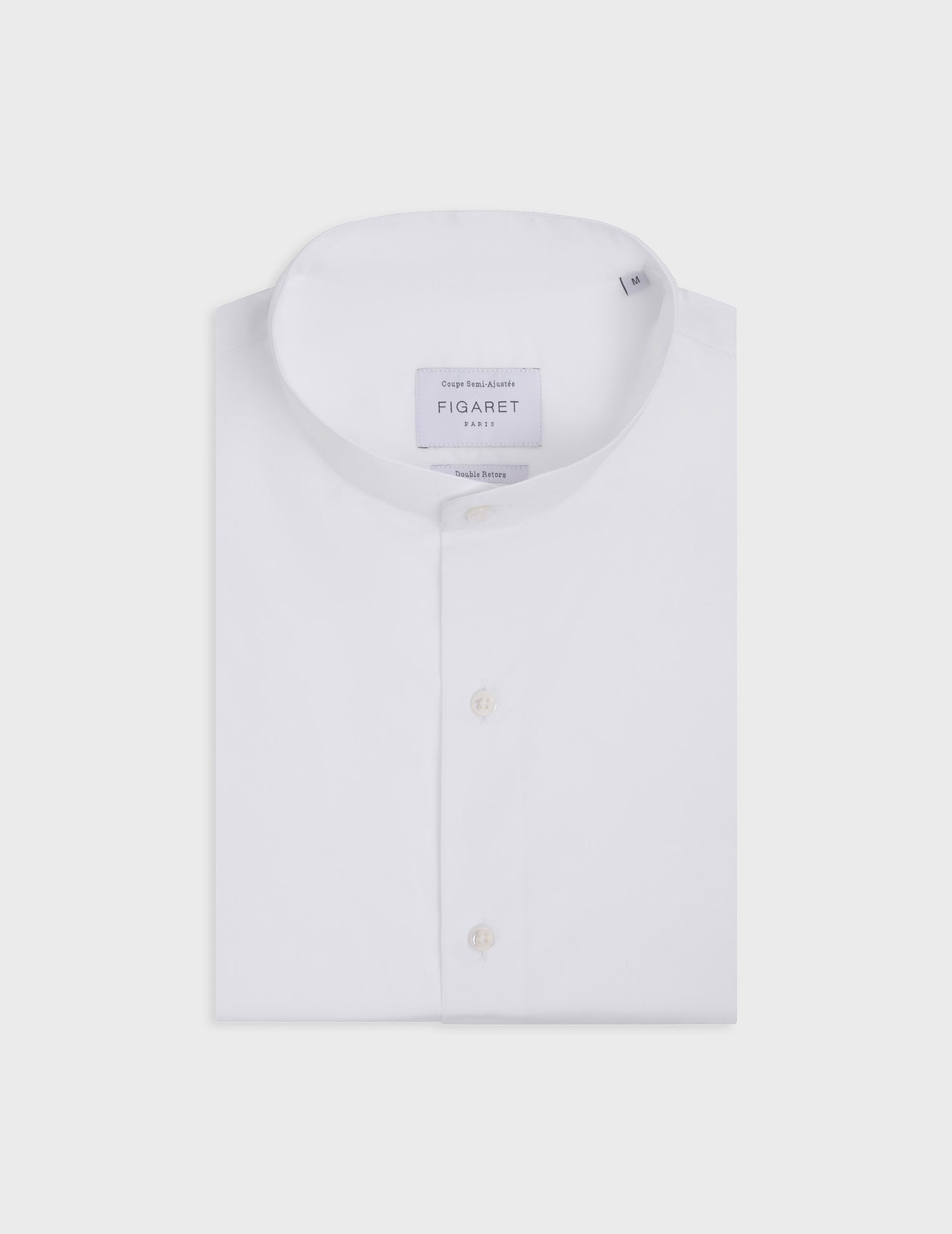 White Herwin shirt - Poplin - Officer Collar