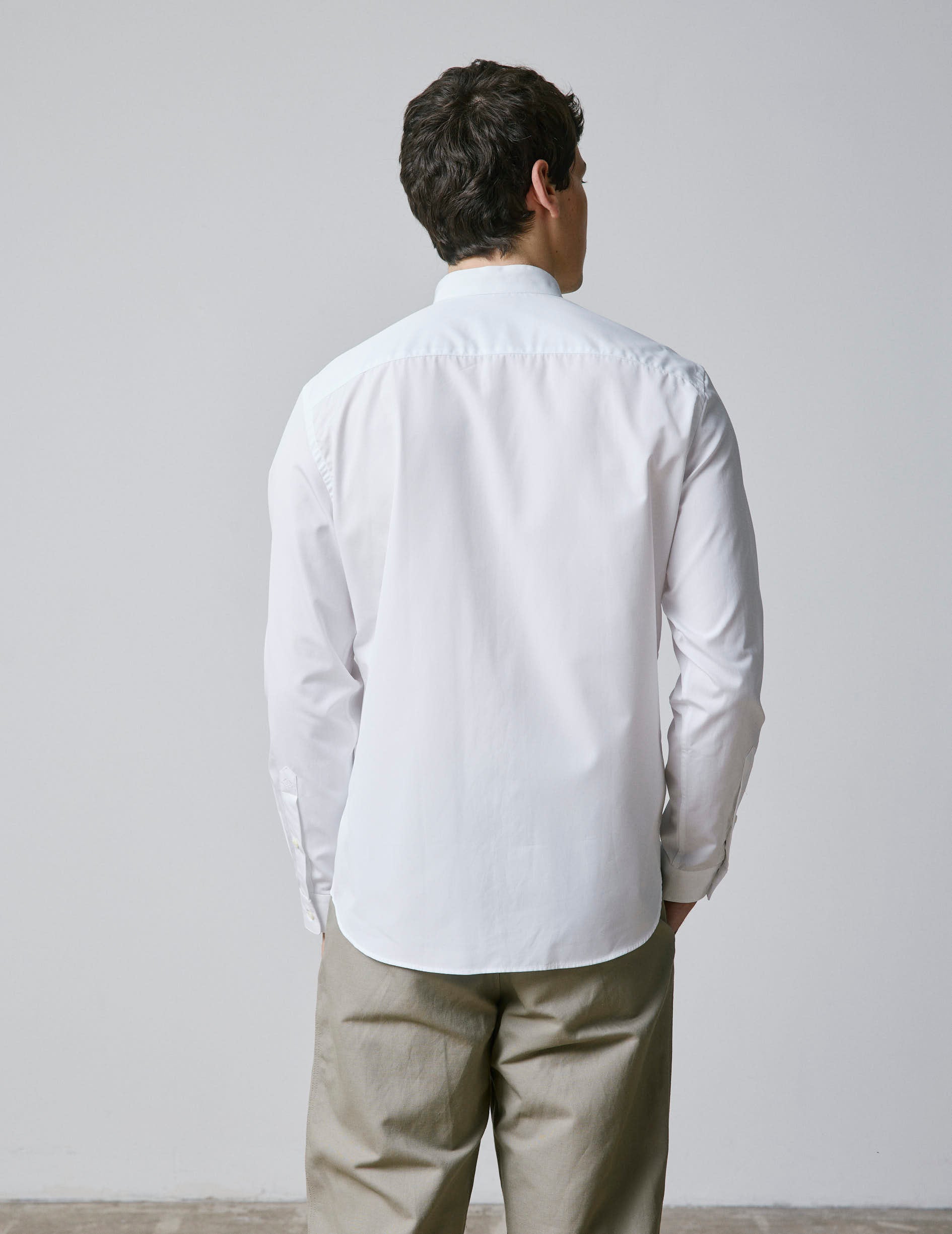 Herwin white shirt - Poplin - Officer Collar