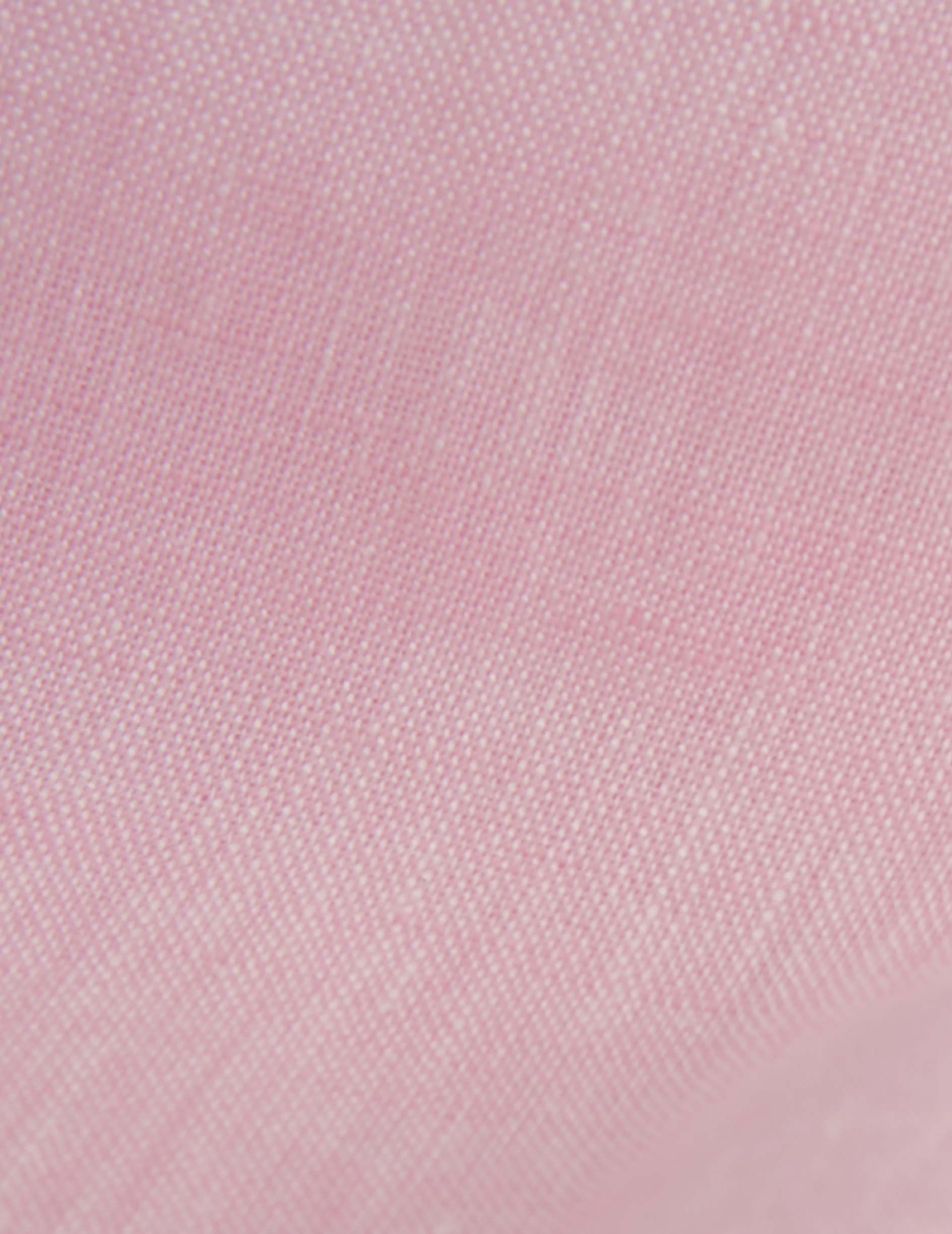 Pink linen Herwin shirt - Lin - Officier Collar