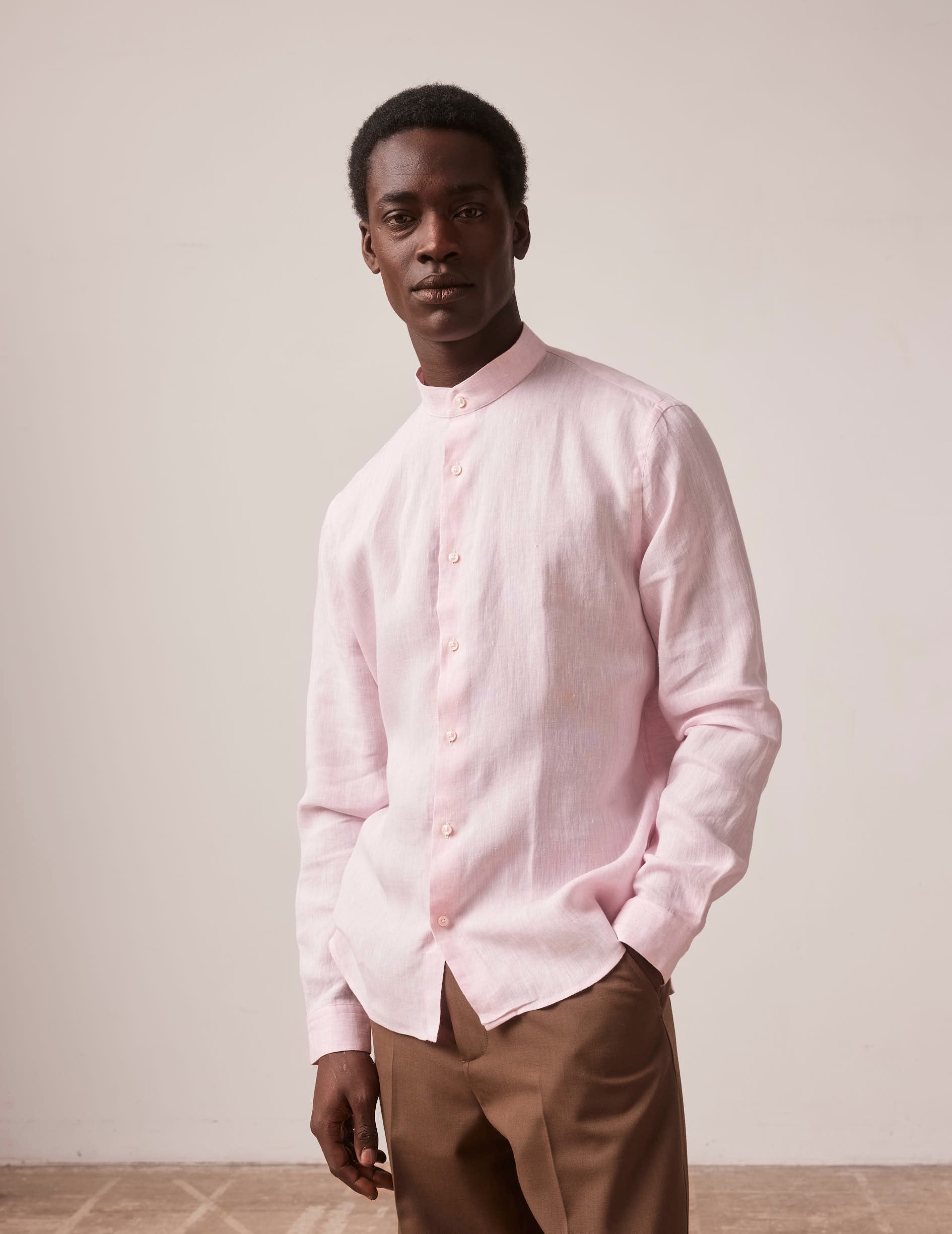 Pink linen Herwin shirt