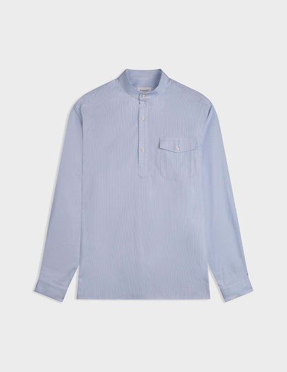 Blue striped Hilario popover shirt