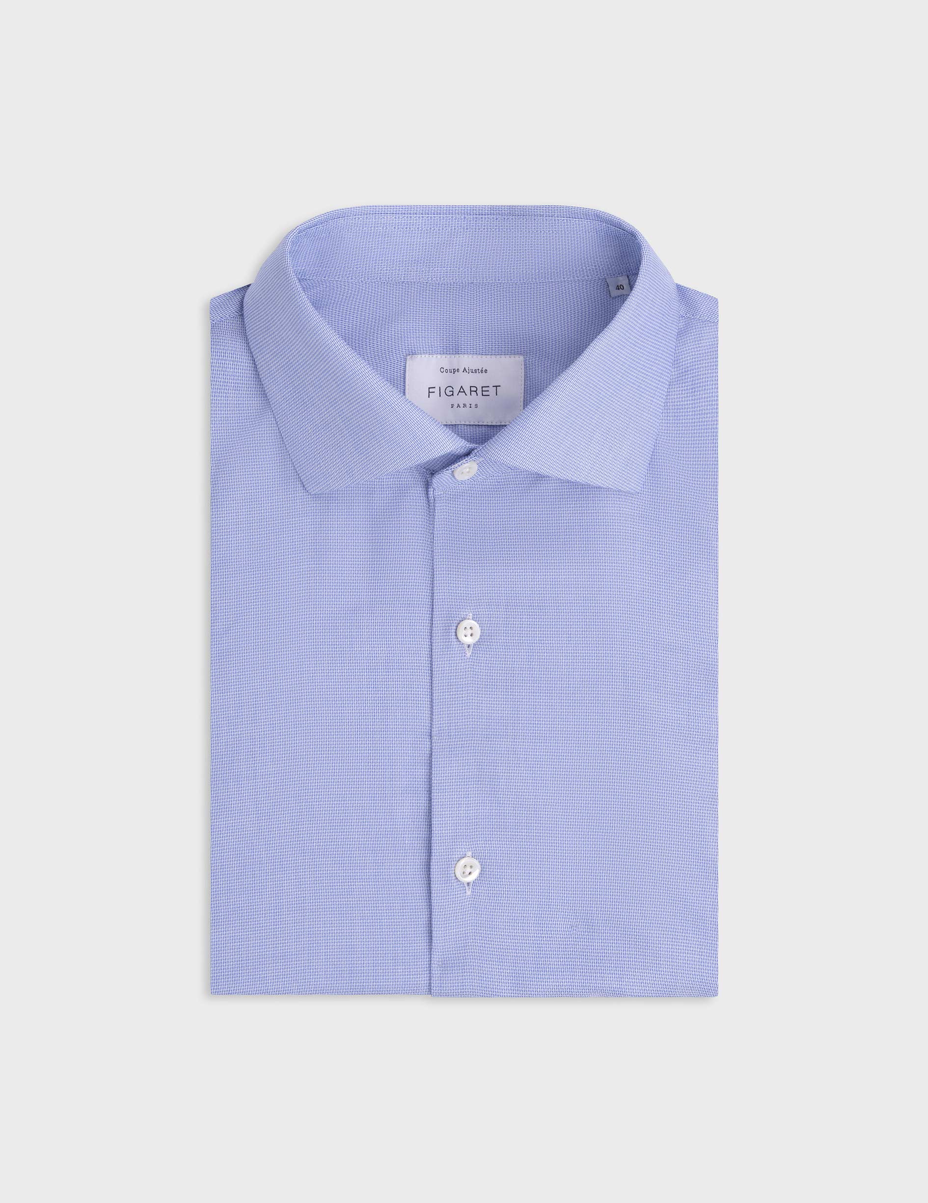 Blue fitted shirt