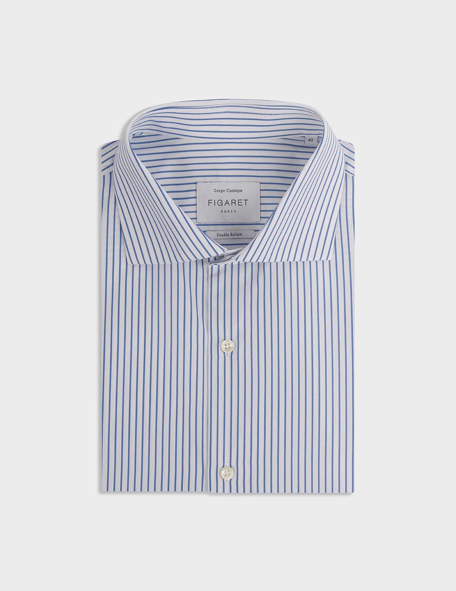 Blue striped classic shirt