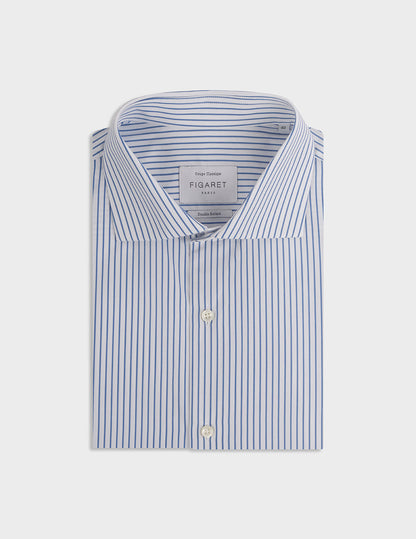 Blue striped classic shirt