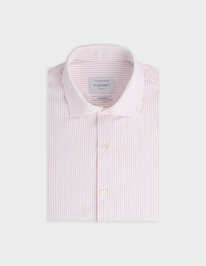 Red striped semi-fitted shirt