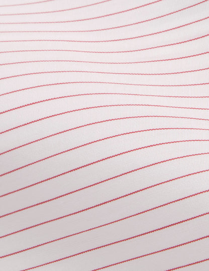 Red striped semi-fitted shirt