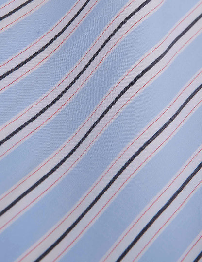 Blue striped semi-fitted shirt