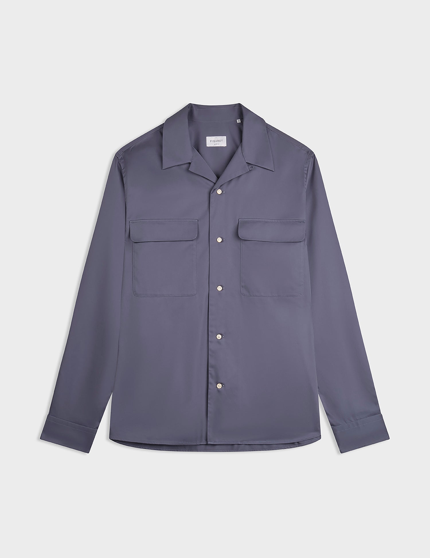 Ivano blue shirt - Twill - Cuban with bridle Collar#4