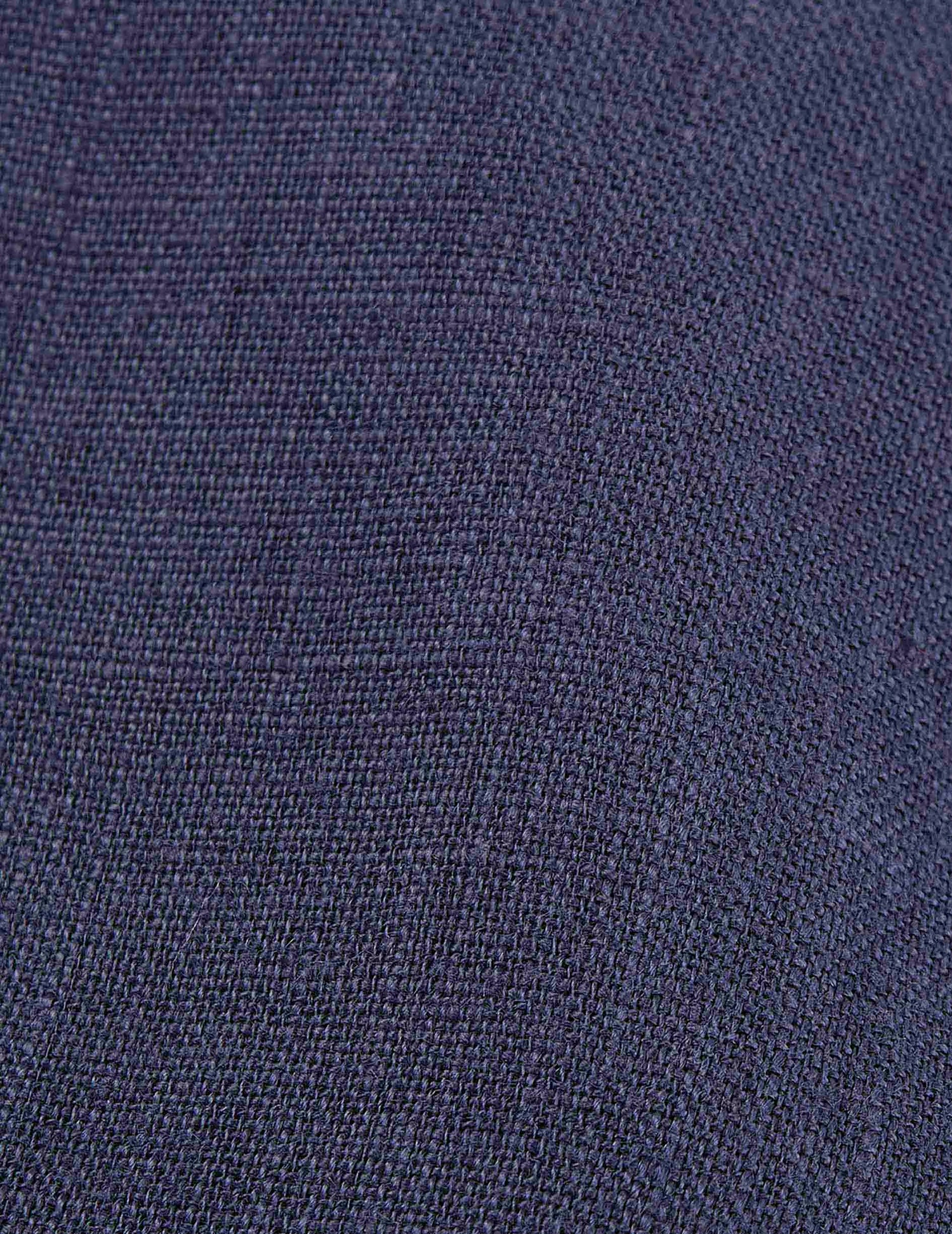 Short sleeve blue linen Léon popover shirt
 - Linen - Tunisian Collar#5
