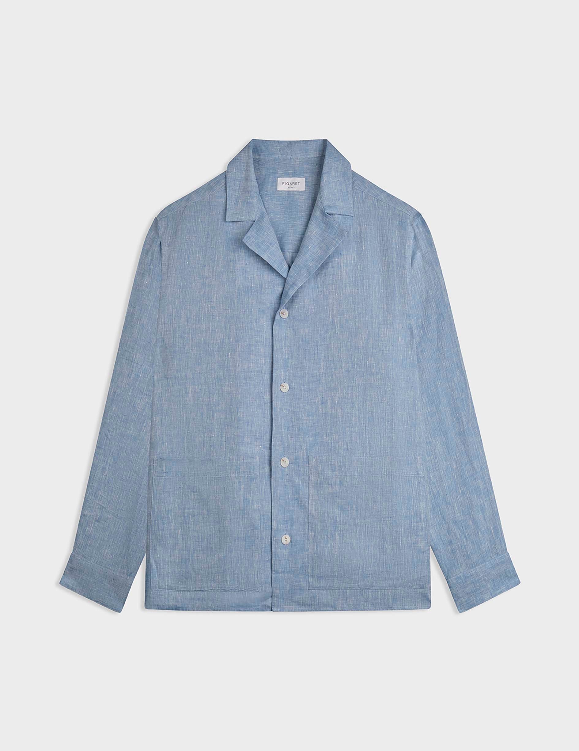 Blue linen Livio shirt