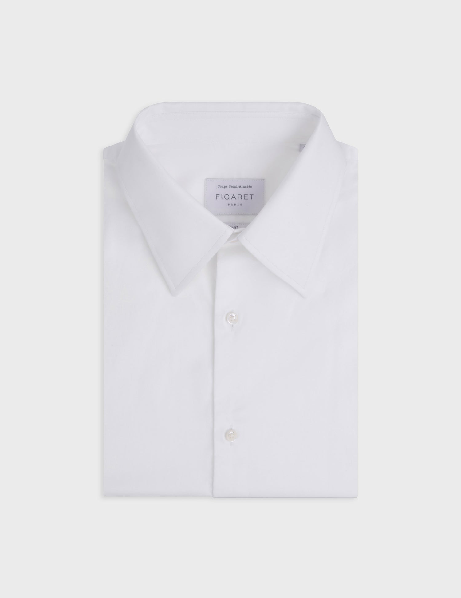 Chemise semi-ajustée prestige blanche - Oxford - Col Majestueux