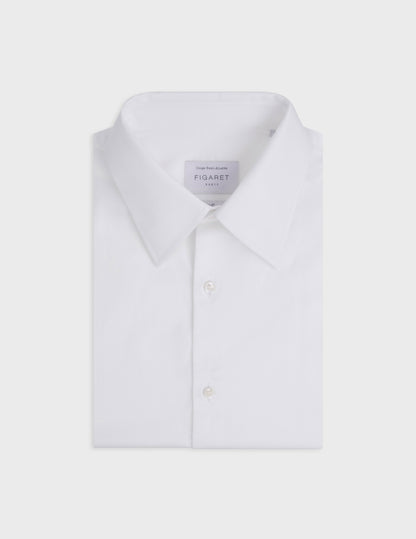 White semi-fitted prestige shirt