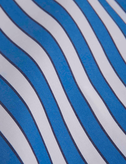 Blue striped semi-fitted shirt