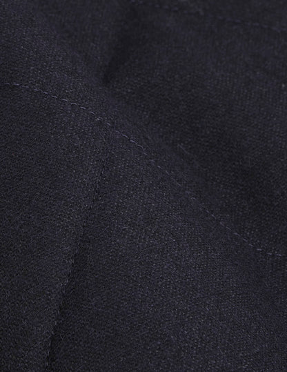 Navy blue Liam puffer jacket in wool-canvas