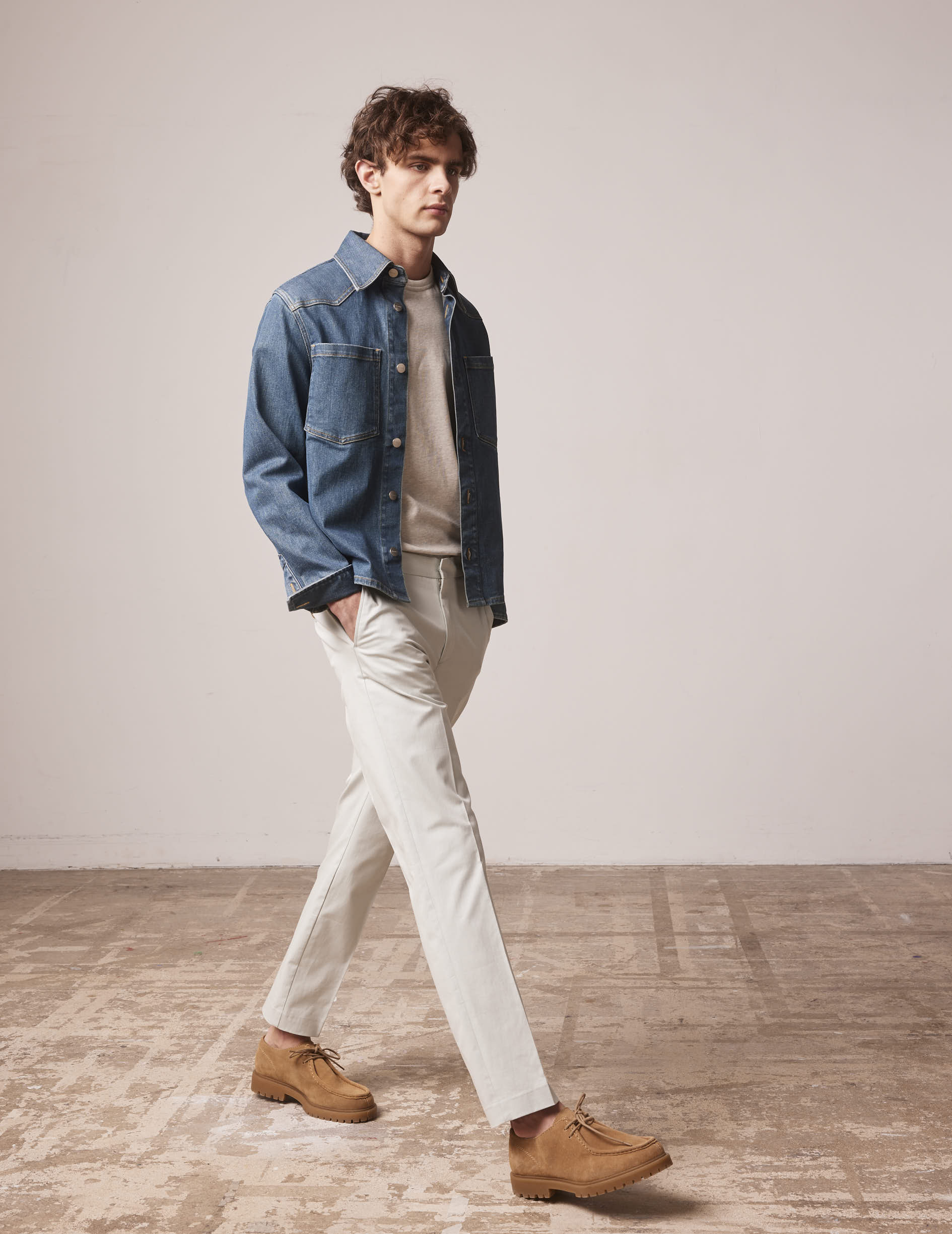 Blue twill Geofrey chinos - Twill