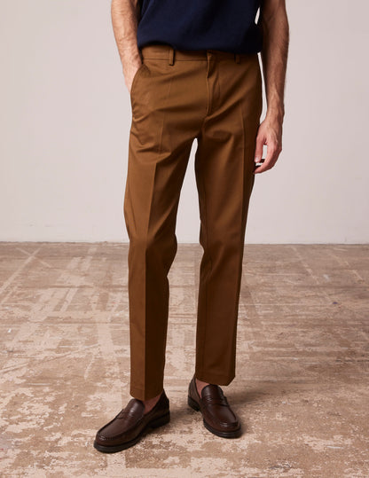 Brown twill Geofrey chinos