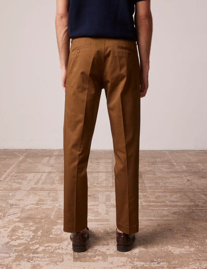 Brown twill Geofrey chinos