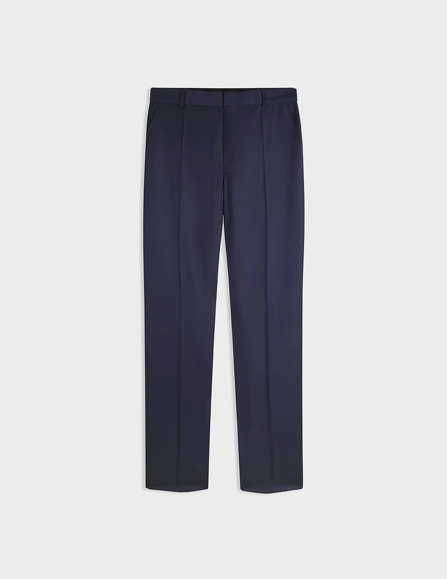 Greyson tailored pants in navy blue wool-canvas