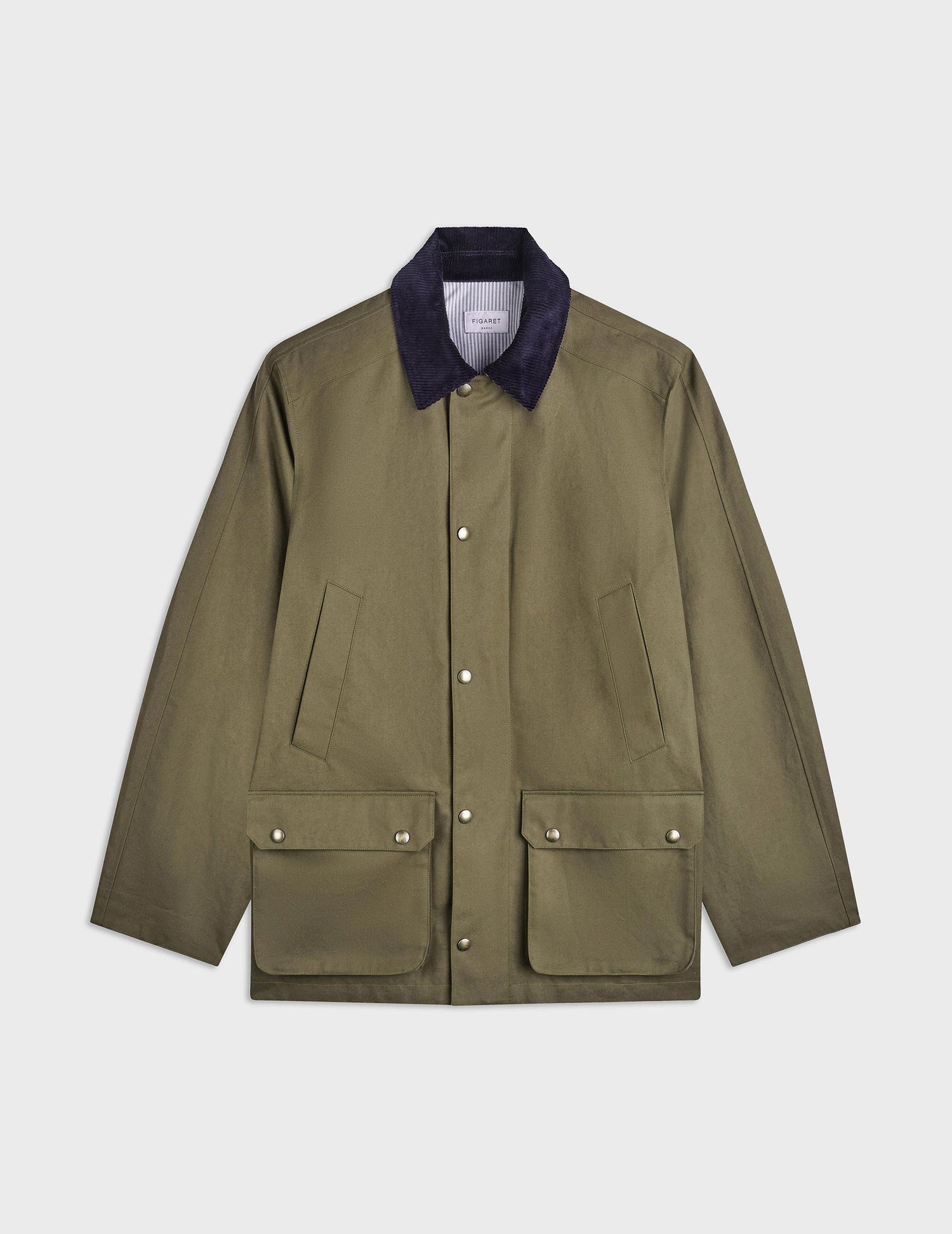 Khaki Lancelot parka in cotton canvas