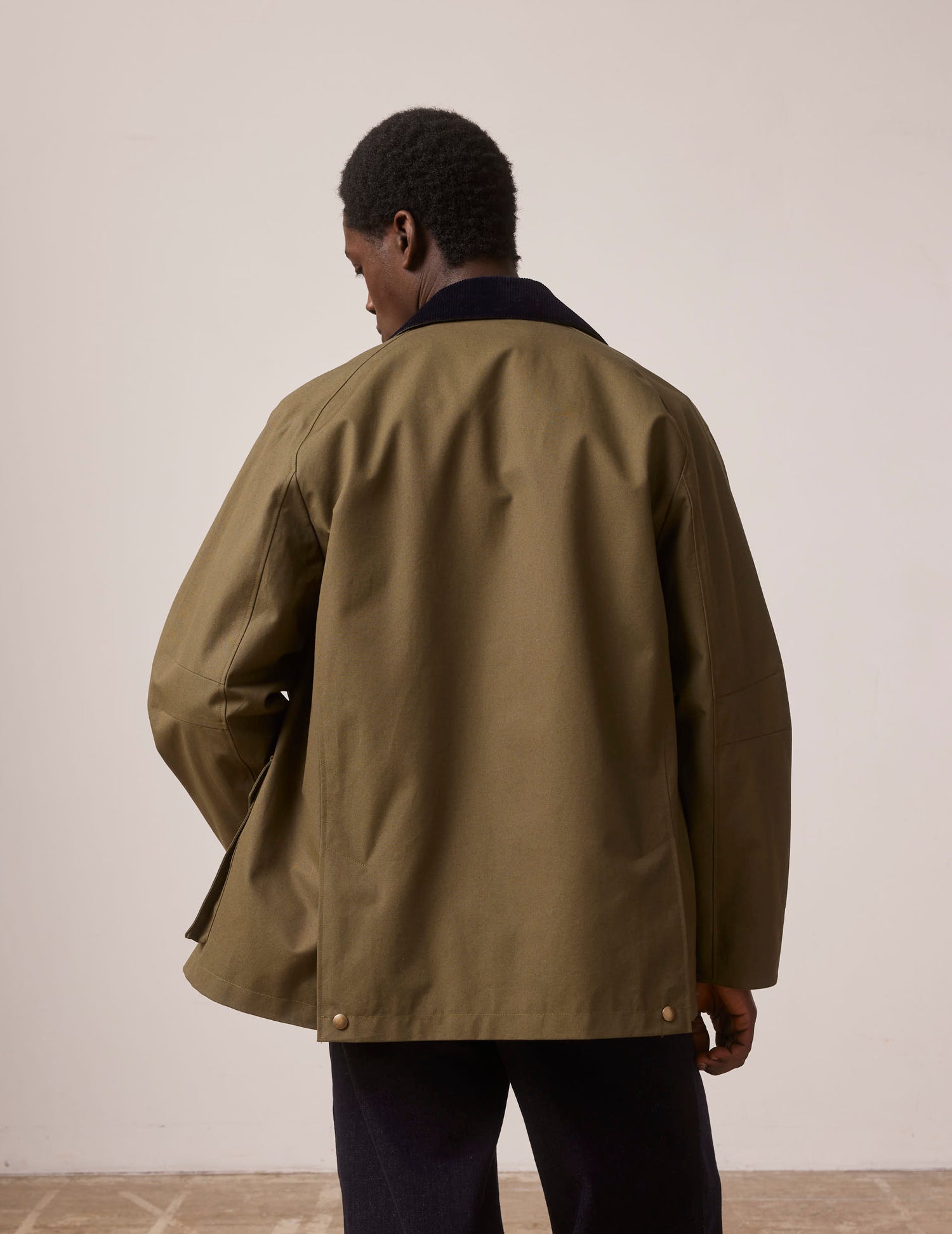 Khaki Lancelot parka in cotton canvas