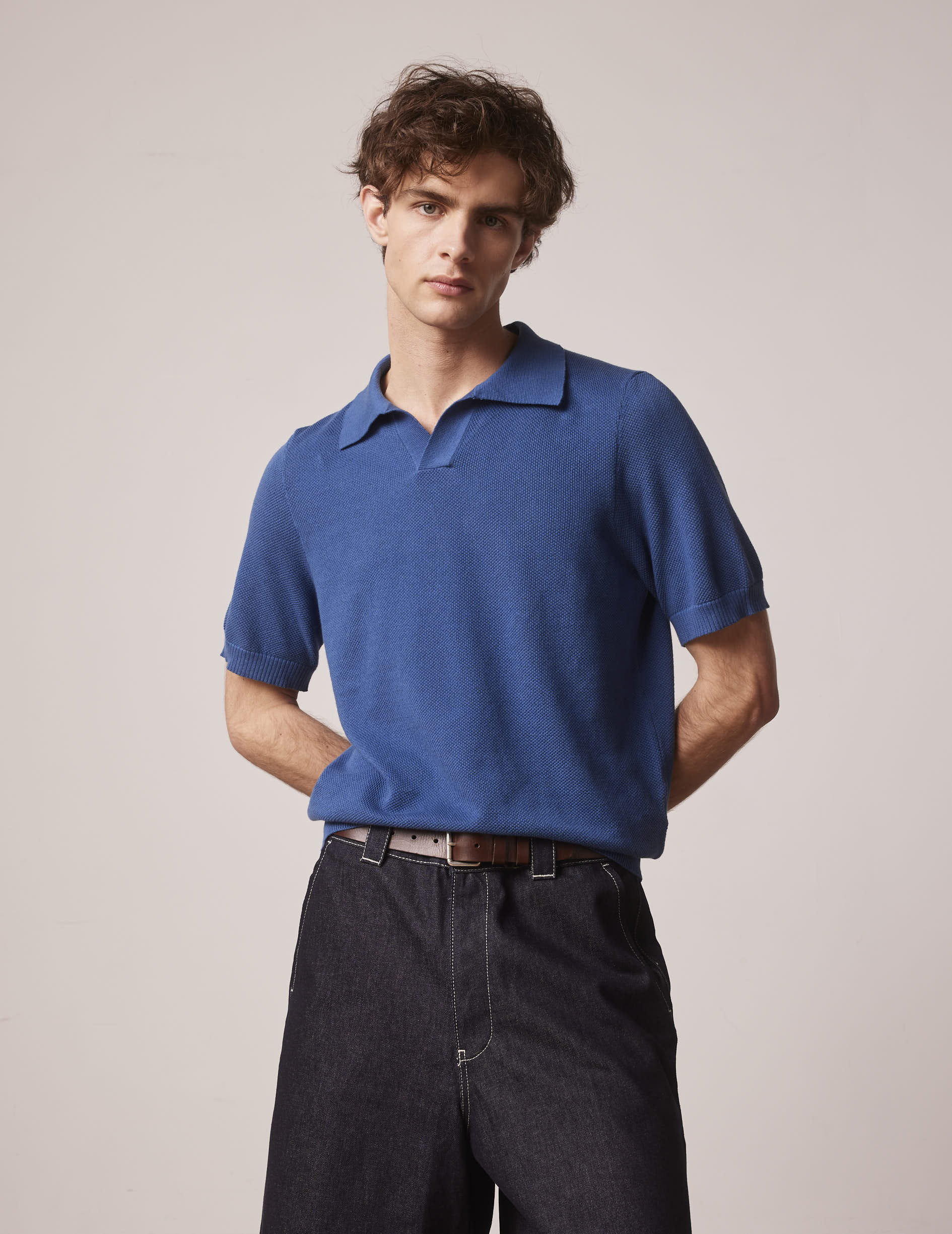 Blue cotton Lilian polo