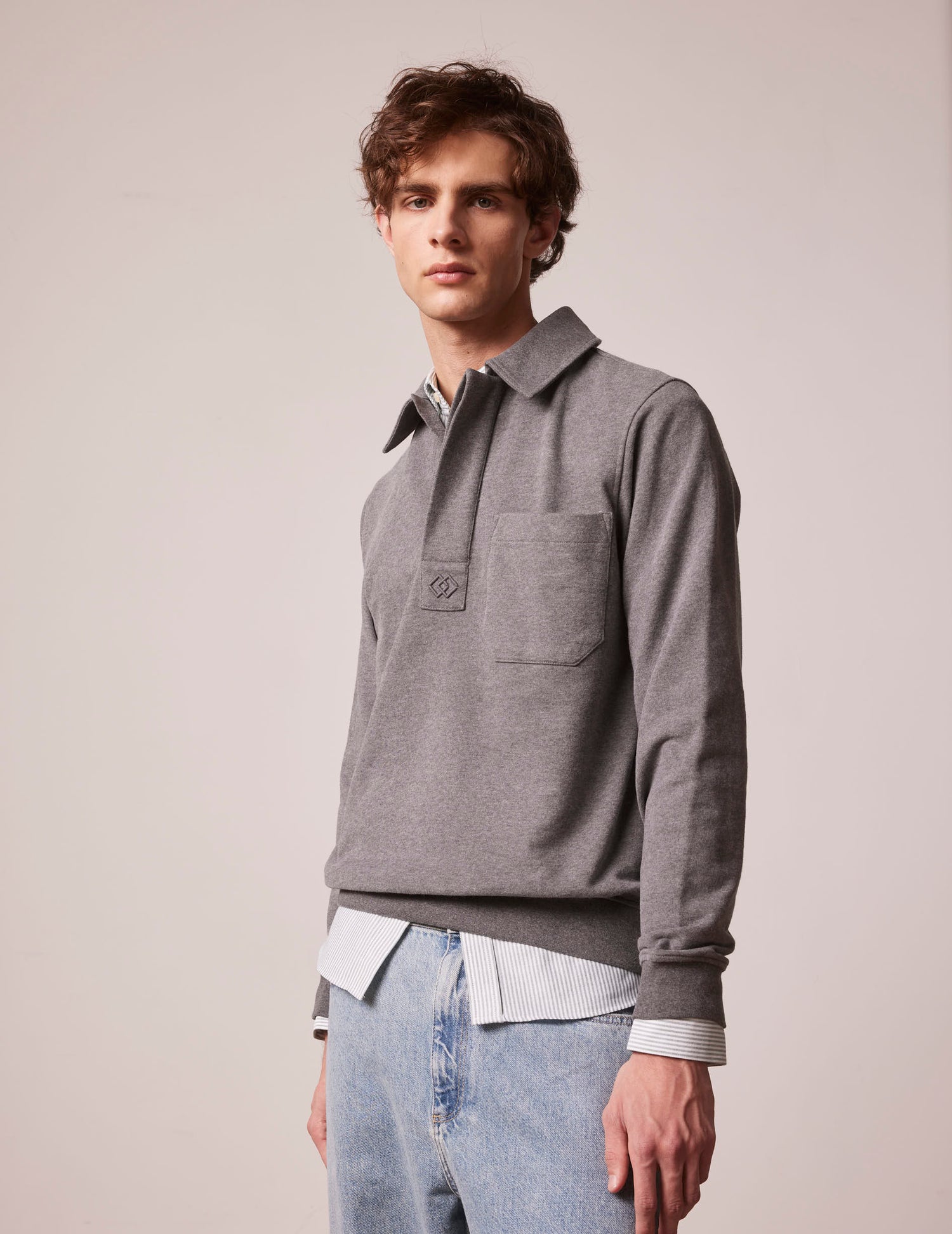 Grey Ivanhoé popover sweatshirt