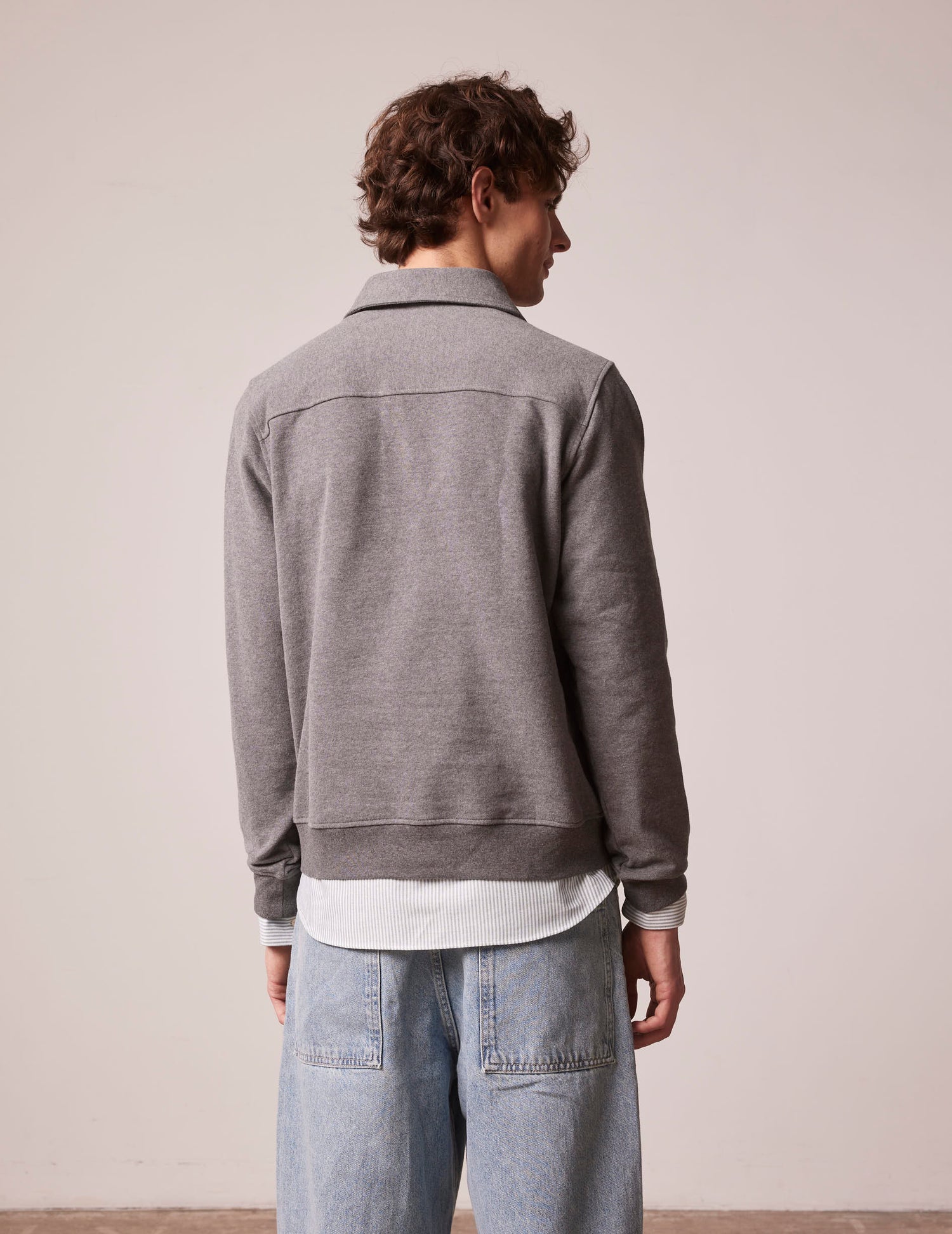 Sweat popover Ivanhoé en molleton gris