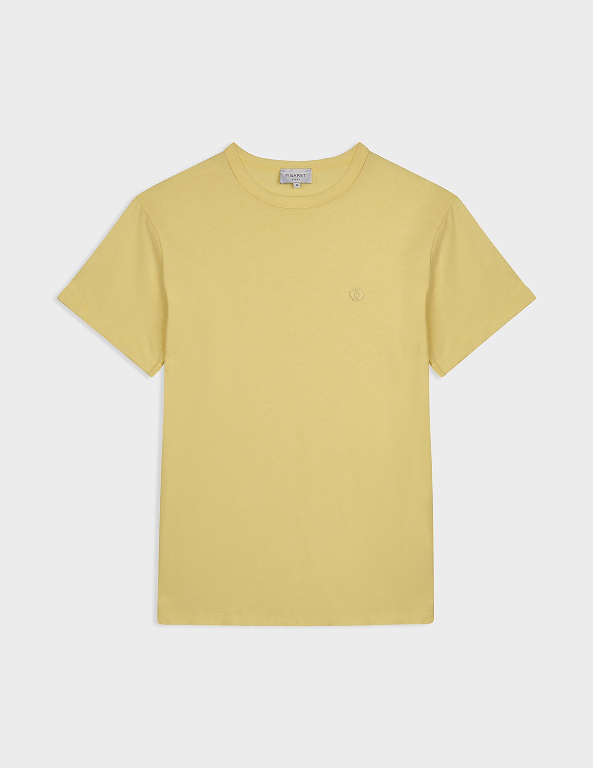 Yellow cotton and linen Benny t-shirt