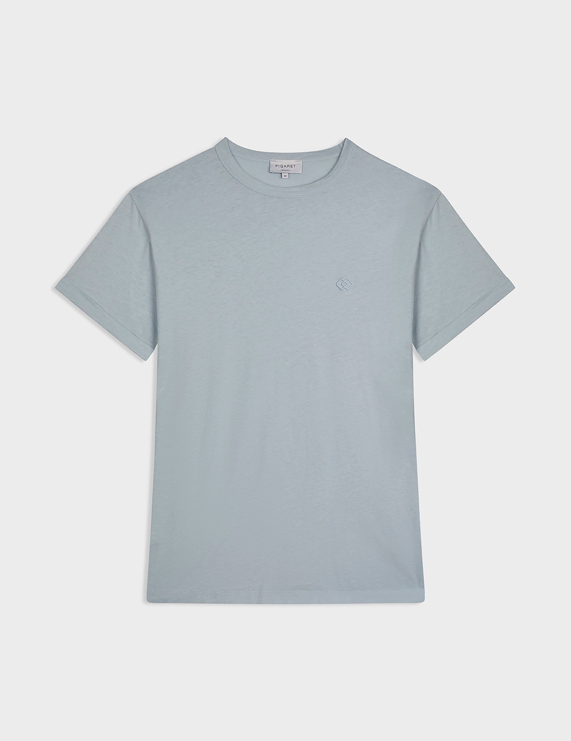 Blue cotton and linen Benny t-shirt