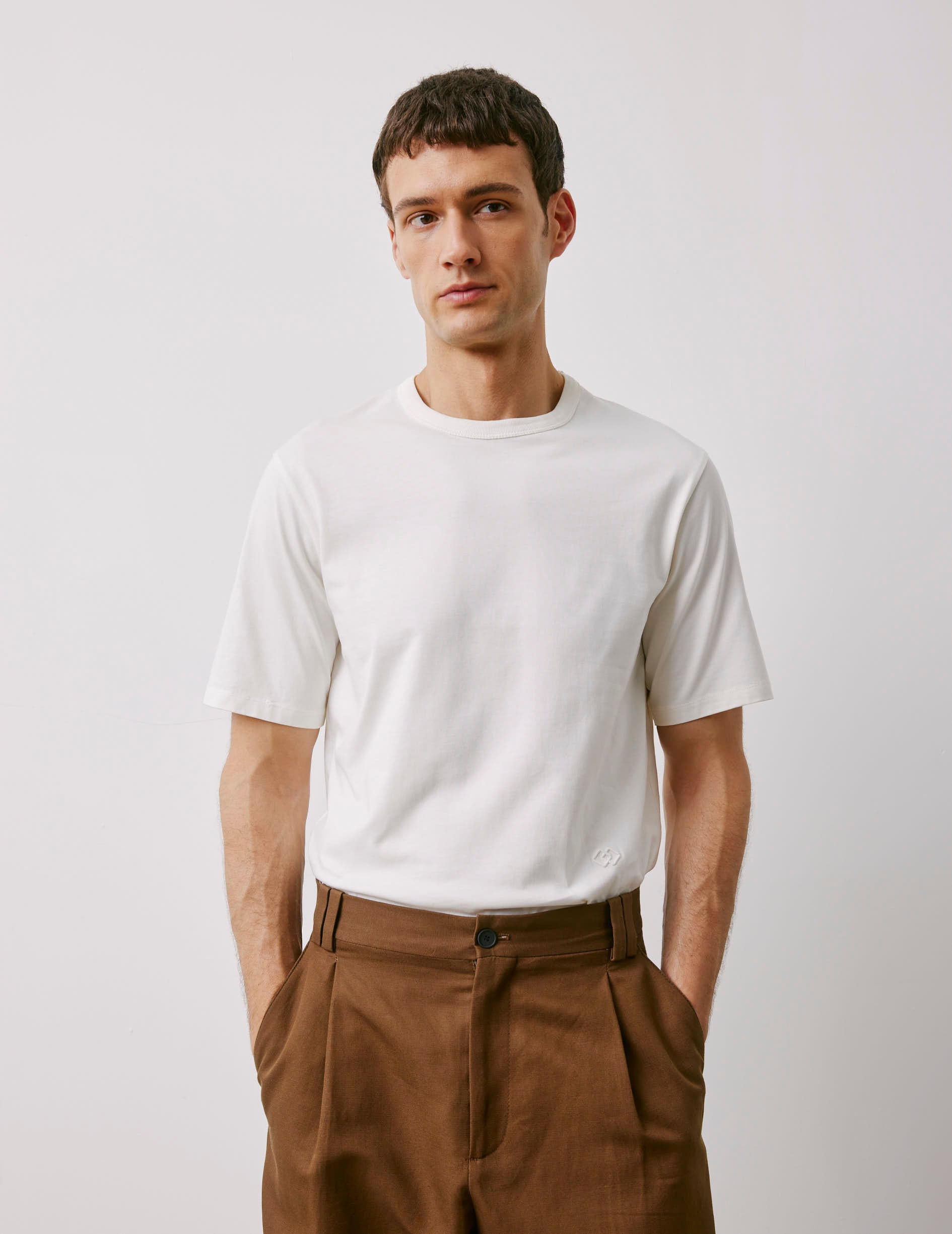 Marcel ecru Supima cotton t-shirt