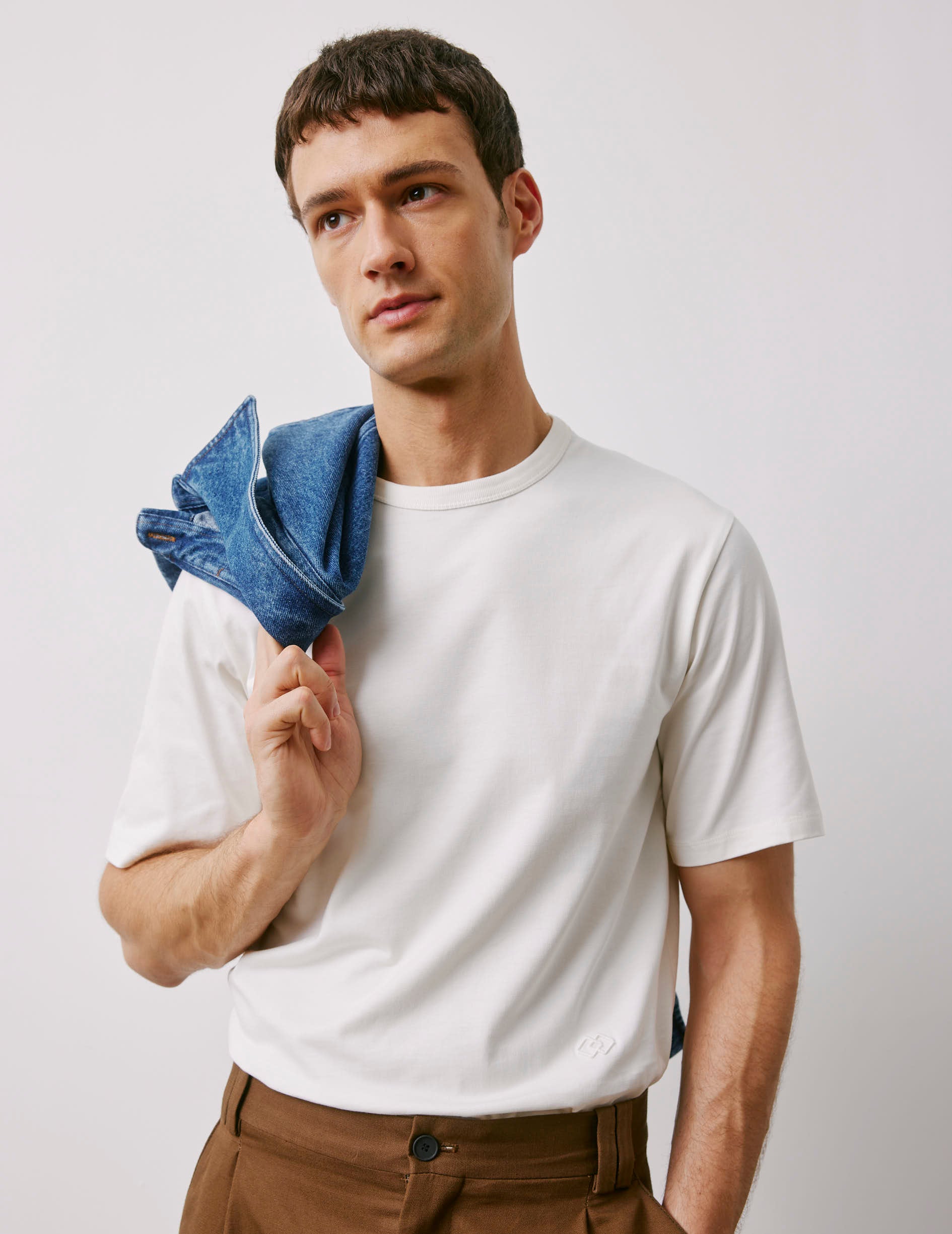 Marcel ecru Supima cotton t-shirt