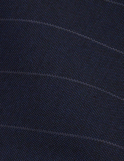 Gabin blazer in navy blue striped wool-canvas