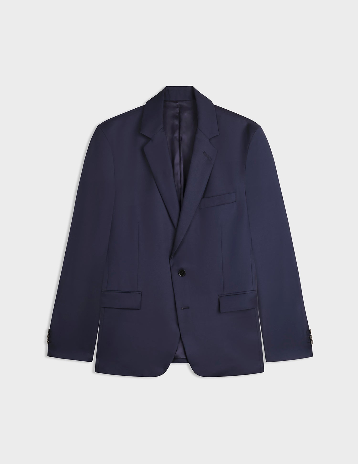 Gordon tailored jacket in navy blue wool-canvas