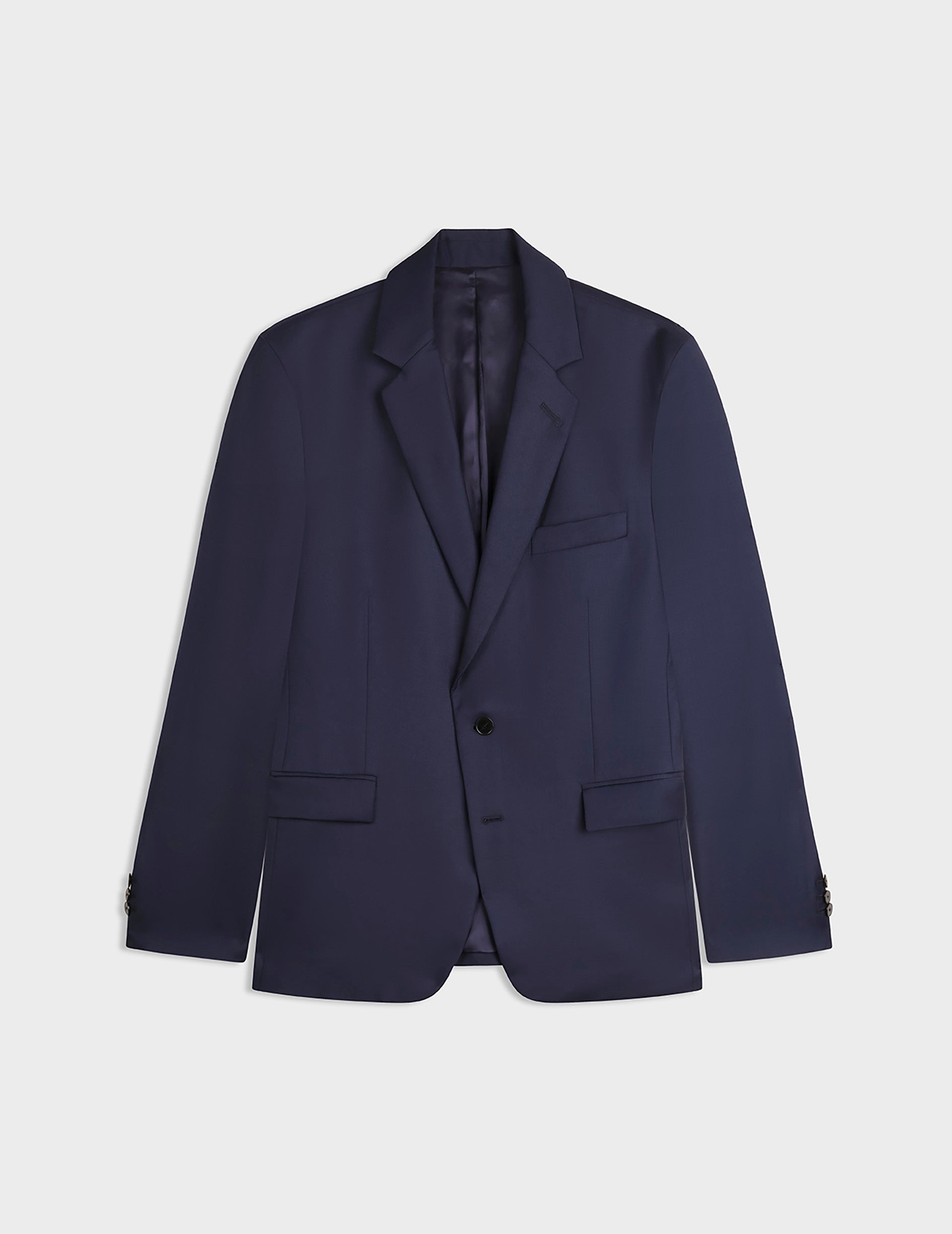 Gordon tailored jacket in navy blue wool-canvas