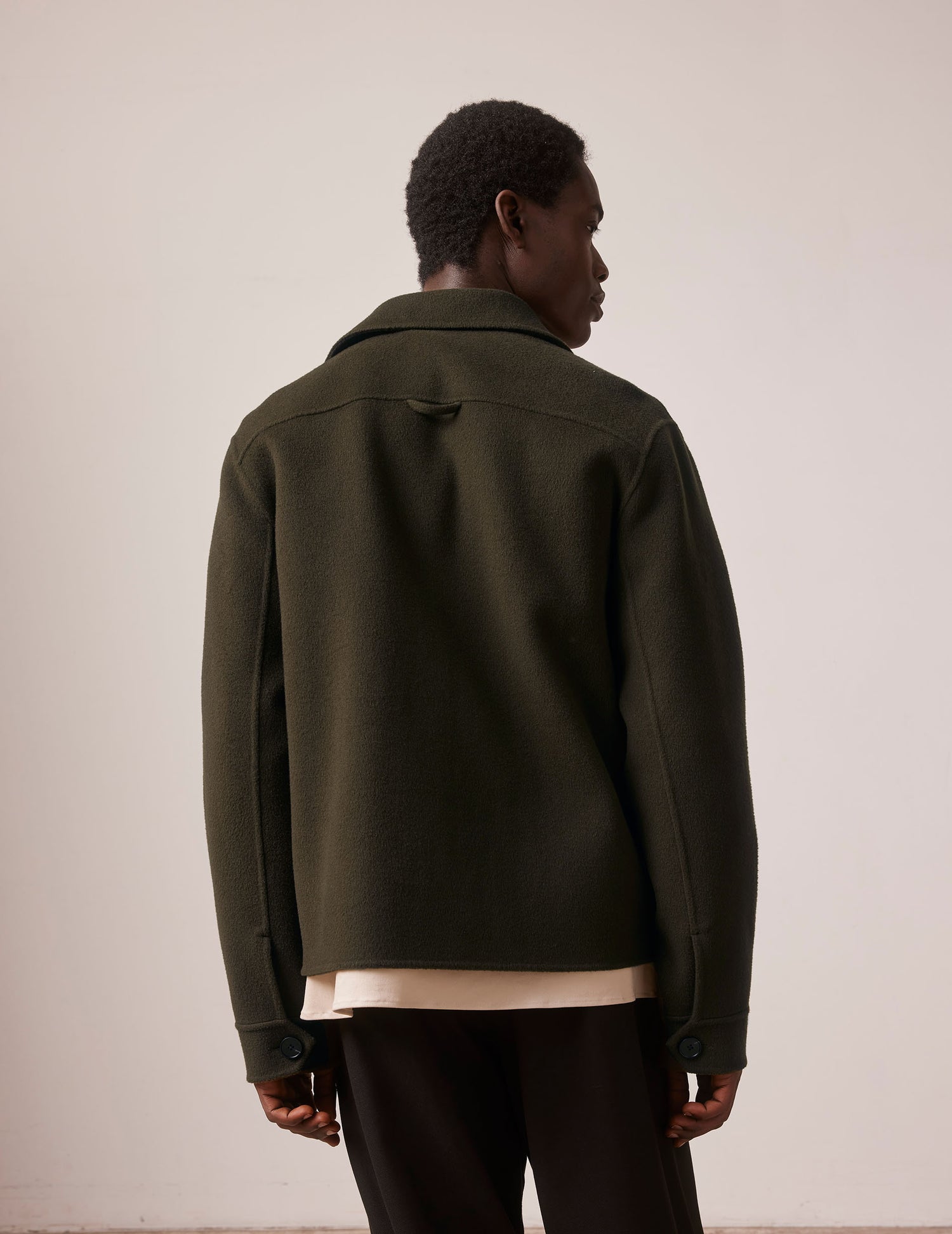 Khaki wool Inoa jacket