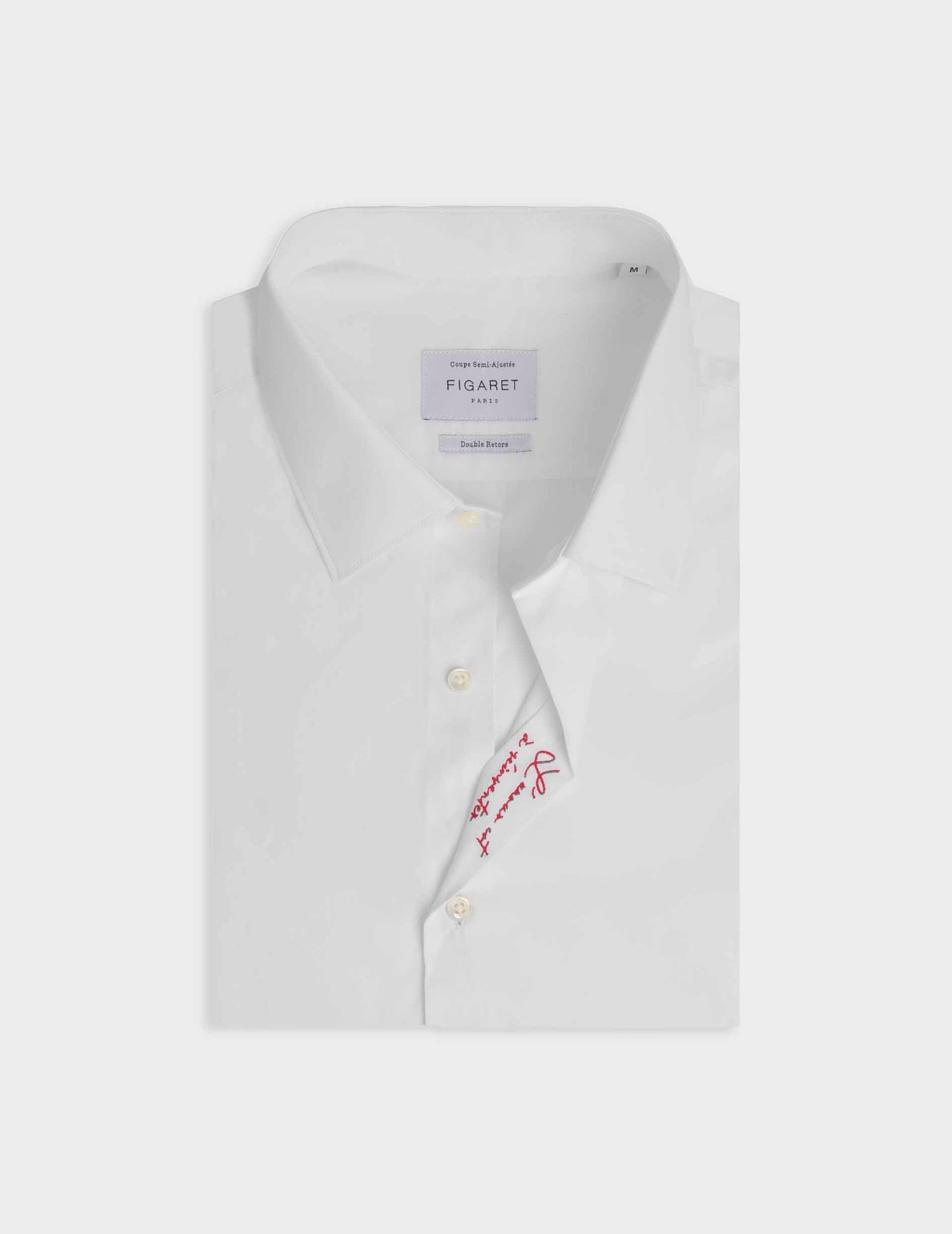 Amour shirt in white poplin - Poplin - Figaret Collar#2